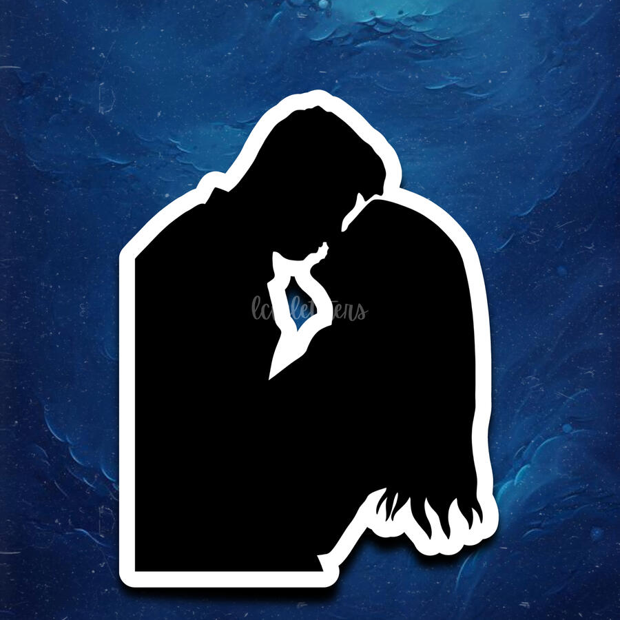 Couple Silhouette Custom Sticker