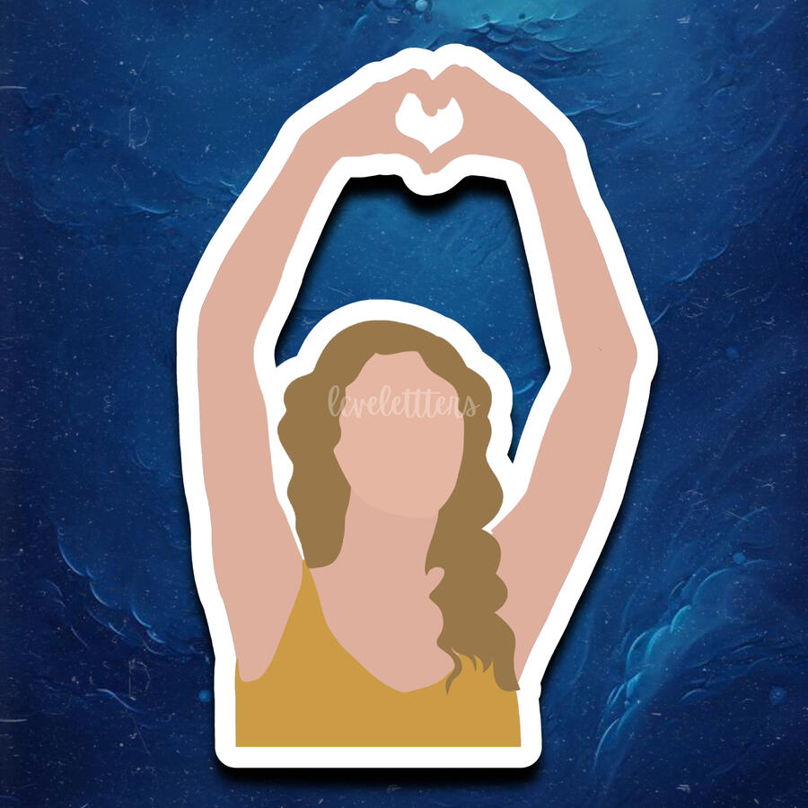 Taylor Swift Fearless Heart Hands Sticker